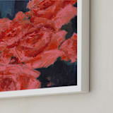 "Coral Roses" - Art Print in Petal by Sonal Nathwani - Frame Close-up