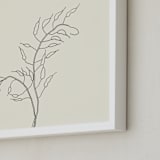 "Wild Radish" - Art Print in charcoal on ivory by Jorey Hurley - Frame Close-up