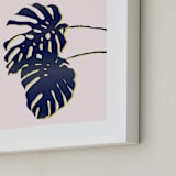"Palm Study #3" - Art Print in blush by Cindy Lackey - Frame Close-up
