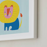 "Dandy Lion" - Art Print in Gumdrop by Nadia Hassan - Frame Close-up