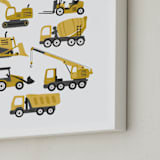 "Build" - Art Print in Pineapple by Jennifer Holbrook - Frame Close-up