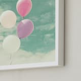 "Rose of the Winds" - Art Print in Turquoise Sky by Caroline Mint - Frame Close-up