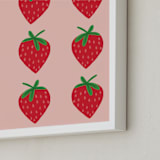 "strawberry" - Art Print in Blush Pink by Kerry Doyle - Frame Close-up