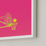 "Court Pop 2" - Art Print in Tutti Frutti by Tania Medeiros - Frame Close-up