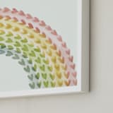 "Somewhere in the Rainbow" - Art Print in Pastel Multi-color by Tina Faselli - Frame Close-up