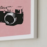 "Strike a Pose" - Art Print in Cotton Candy by Ilene Guy - Frame Close-up