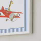 "Safari Planes 1" - Art Print in Blue by Krisztian Hollo - Frame Close-up