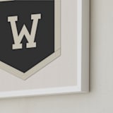 "Initial Banner" - Personalized Art Print in Noir by taylorVdesign - Frame Close-up
