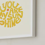 "Forever Sunshine" - Art Print in Sunflower by Carrie ONeal - Frame Close-up