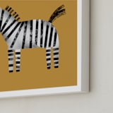 "Safari Pair 1" - Art Print in Saffron by Farinaz Vaseghi - Frame Close-up