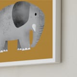 "Safari Pair 2" - Art Print in Saffron by Farinaz Vaseghi - Frame Close-up