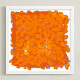 "Miami Still Life" - Art Print in Tropical Orange by Alain Castoriano - Framed