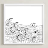 "drift" - Art Print in white by Naomi Ernest - Framed