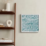 "Be. Here. Now." - Art Print in Ocean Blue by Ria Sharon - In a Room