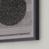 "Woolen Weaving 2" - Art Print in Gray Wool by Janie Allen - Frame Close-up