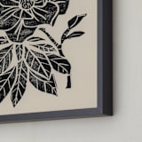 "Magnolia" - Art Print in Sand by Sherley Ferreira - Frame Close-up