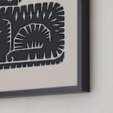 "Sitting Tiger" - Art Print in Graphite by Dani Lugato - Frame Close-up