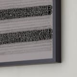 "Woolen Weaving 1" - Art Print in Gray Wool by Janie Allen - Frame Close-up