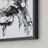 "Drawing 264 - Gesturing Man" - Art Print in Rich Ebony by Derek overfield - Frame Close-up