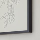 "Grass With Seeds" - Art Print in Black On White by Jorey Hurley - Frame Close-up