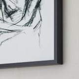 "Embrace" - Art Print in charcoal black by R studio - Frame Close-up