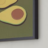 "avocado" - Art Print in Hass Green by Elliot Stokes - Frame Close-up