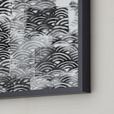 "PEEK" - Art Print in Black and White by Emine Ortega - Frame Close-up