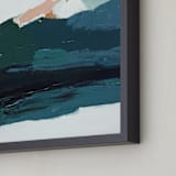 "Abstract Alaskan Bay" - Art Print in Muted Turquoise by Caryn Owen - Frame Close-up