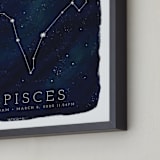 "Zodiac Constellation Pisces" - Personalized Art Print in Galaxy by Ashley Presutti Beasley - Frame Close-up