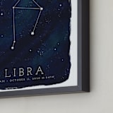 "Zodiac Constellation Libra" - Personalized Art Print in Galaxy by Ashley Presutti Beasley - Frame Close-up