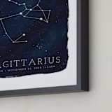 "Zodiac Constellation Sagittarius" - Personalized Art Print in Galaxy by Ashley Presutti Beasley - Frame Close-up