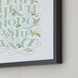 "Blooming Letters" - Art Print in Seaglass by Jennifer Wick - Frame Close-up