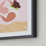 "Follow the Sun!" - Art Print in Sandy Pink by Dominique Vari - Frame Close-up