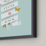 "Front 2 Back" - Art Print in Soft Blue by Katie Zimpel - Frame Close-up