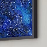 "Constellations" - Art Print in Deep blue by Alexandra Dzh - Frame Close-up