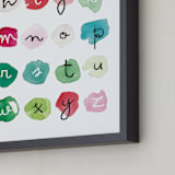 "Alpha Dots" - Art Print in Poppy Red by Kelly Ventura - Frame Close-up