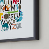 "Animals Alphabet" - Personalized Art Print in Bright by Alethea and Ruth - Frame Close-up