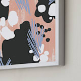 "Pop Pattern" - Art Print in Sunkissed Coral by Melissa Kelman - Frame Close-up