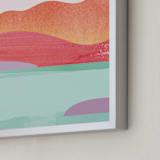 "Looking Far West" - Art Print in Pink Blush by sue prue - Frame Close-up