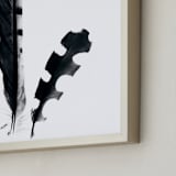 "two birds of a feather" - Art Print in Black by Robin Ott - Frame Close-up