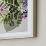 "Blended Botanicals" - Art Print in Green by Karen Kardatzke - Frame Close-up