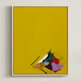 "Chartreuse Bouquet" - Art Print in Chartreuse by Caryn Owen - Framed Canvas