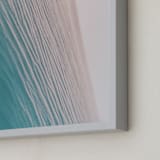 "Striations" - Art Print in Turquoise by Courtney Crane - Frame Close-up