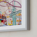 "Twist and Turn" - Art Print in Pale Blush Pink by Irene Suchocki - Frame Close-up