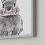 "Baby Animal Rabbit" - Art Print in Pebble by Cass Loh - Frame Close-up