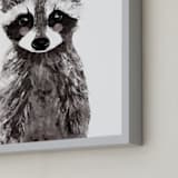 "Baby Raccoon" - Art Print in umber by Cass Loh - Frame Close-up