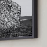 "Standing Stones IV" - Art Print in Black and White by Kamala Nahas - Frame Close-up