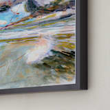 "Broken Perfection" - Art Print in Storm Blue by Jill Myer - Frame Close-up