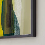 "Green Bottle Abstract" - Art Print in emerald green by Debra Pruskowski - Frame Close-up