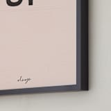"Chin Up" - Art Print in Peach by Carrie ONeal - Frame Close-up